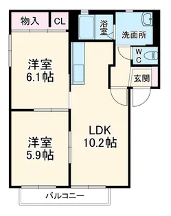 グリーン岡【2階】の間取り