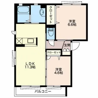 プラージュ【1階】の間取り