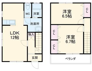 コーポモリE【3号室】の間取り