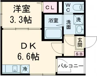 ポルティエ太秦【0102号室】の間取り