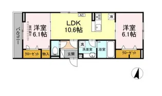 カサベルテ鹿骨【2階】の間取り
