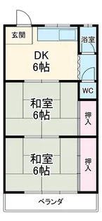 西川ハイツ【2階】の間取り