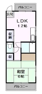 ハイツ名弘【201号室】の間取り