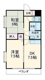 パインヒルズ【201号室】の間取り