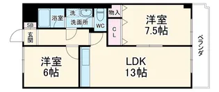 THE FIRST平針【606号室】の間取り