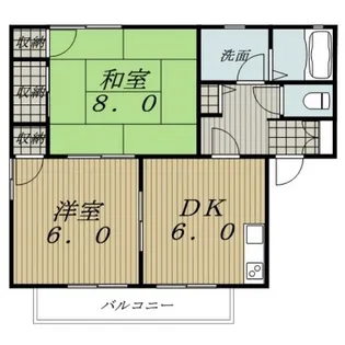ローズガーデン800 D棟【101号室】の間取り