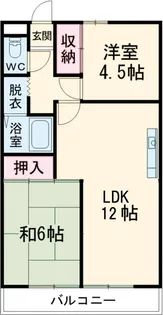 コーポ朝日【1階】の間取り