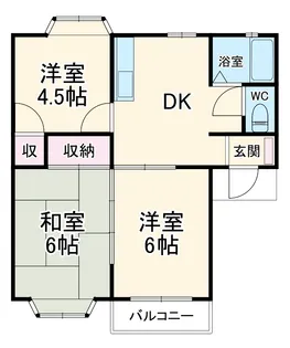 リバティハイツ【102号室】の間取り