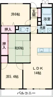 パークウエスト石原【201号室】の間取り