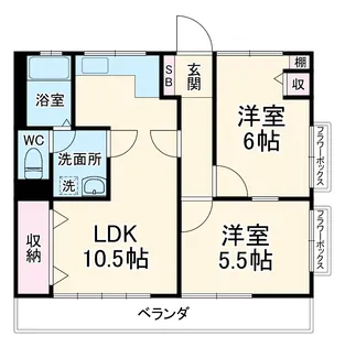 第2秋善ビル【3階】の間取り