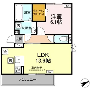 D-avance朝日B棟【101号室】の間取り