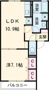ラ・トレフルせいま【203号室】の間取り