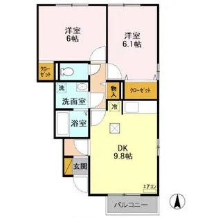 ラプランタン B【1階】の間取り