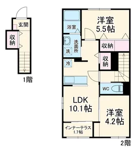 プルミエールみずき【202号室】の間取り
