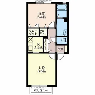 パルミールトロワ【1階】の間取り