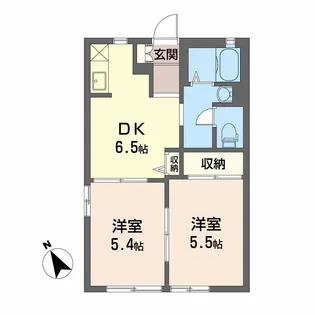 Angel Wing C【105号室】の間取り