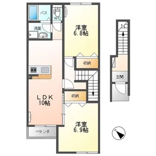 ヴィラージュコート【2階】の間取り