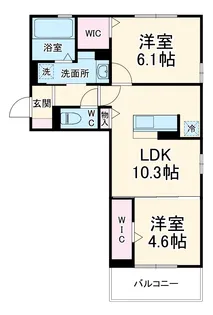 ピュア大里Ⅰ【3階】の間取り