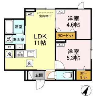 グラナーデ西大泉【2階】の間取り
