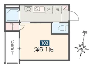 MELDIA矢部【2階】の間取り