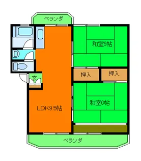 マンション栄【202号室】の間取り