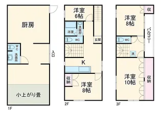 FKビル駒岡【1-3号室】の間取り
