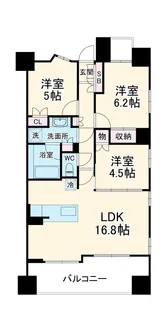プラセシオン堀田駅前【9階】の間取り
