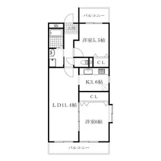 ニューリバーⅡ【3C号室】の間取り