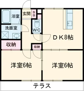 フリーランス大胡B【2階】の間取り