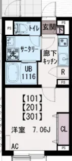 イクシオ文蔵【1階】の間取り