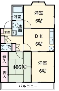 タウンサンロイヤル【D-103号室】の間取り