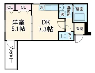 フジパレス大日Ⅴ番館【1階】の間取り