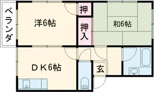 さんぐりーんナガイ【202号室】の間取り