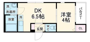 フェアリー服部天神【1階】の間取り