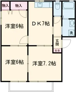サンフォース弐番館【1階】の間取り