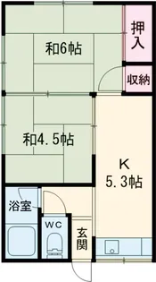 ハウスたぐち【101号室】の間取り