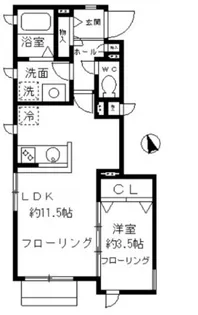 フェリチタ世田谷【1階】の間取り