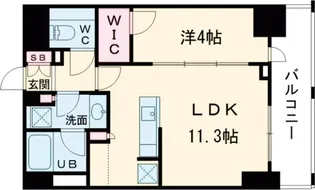 シーズンフラッツ菊川【2階】の間取り