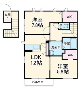 フランジ パニ【202号室】の間取り