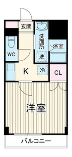 アンプルールリバーサイド【3階】の間取り