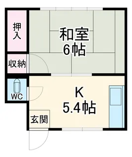 第二元木荘【1階】の間取り