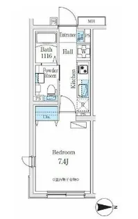 ラクラス旗の台【2階】の間取り