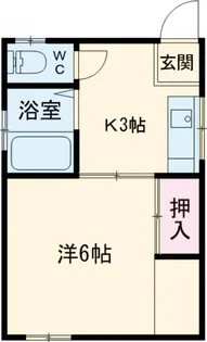 第二常盤ハイツ【2階】の間取り