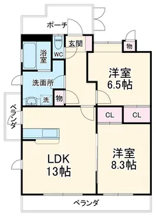 シャルム林【2階】の間取り