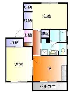 ひかりD【101号室】の間取り