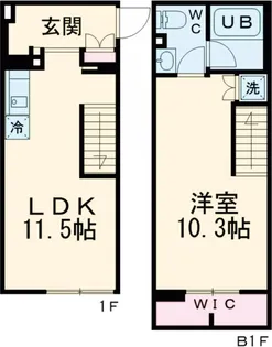 ルクレ自由が丘【106号室】の間取り