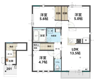 ベルクレールA【A201号室】の間取り