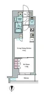 Brillia ist池尻大橋【5階】の間取り