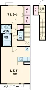 リブリ・PatriA平の【2階】の間取り
