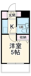 フラットナイン【103号室】の間取り